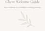 design a professional client welcome guide